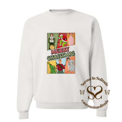 Merry Christmas Characters Sweatshirt/Hood