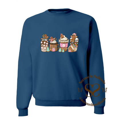 Pink Gingerbread Coffee Sweatshirt/Hood