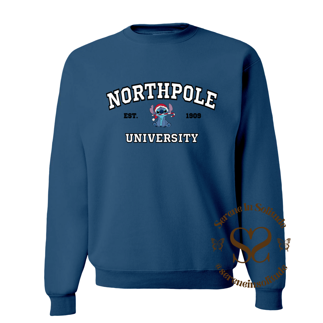 North Pole Uni Stitch Sweatshirt/Hood