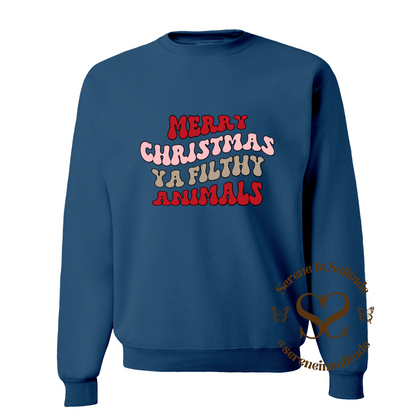 Merry Christmas Ya Filthy Animal Sweatshirt/Hood