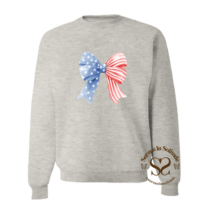 American Flag Bow Sweatshirt