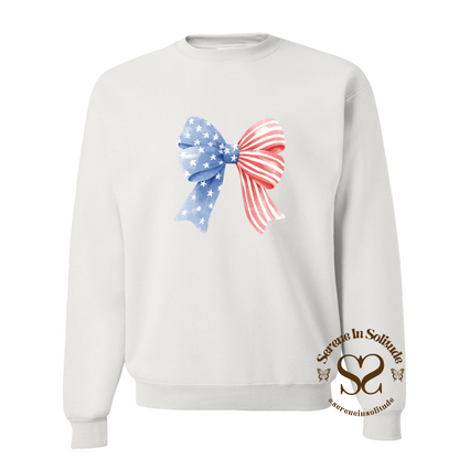 American Flag Bow Sweatshirt