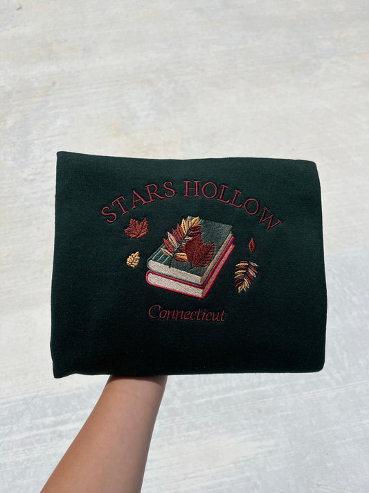 Embroidered Stars Hallow Sweatshirt