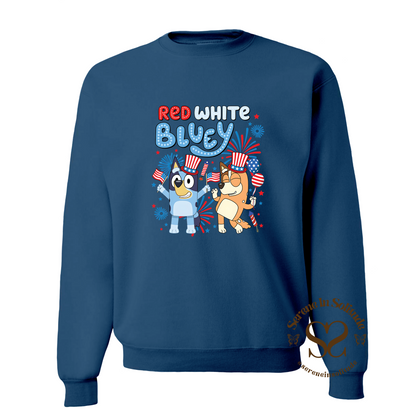 Red White Bluey Sweatshirt