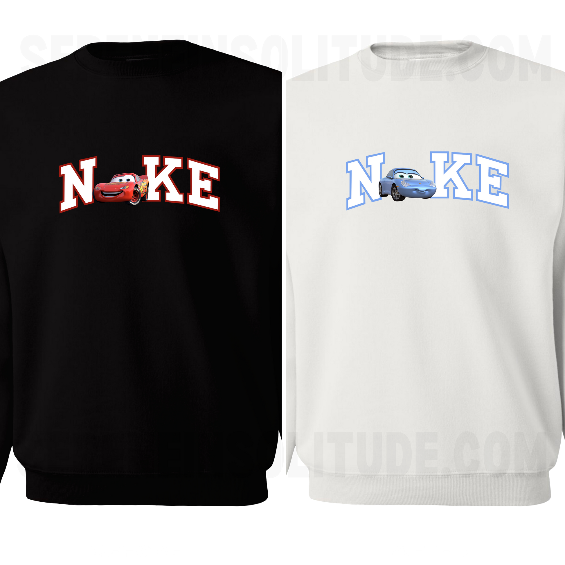 Cars lightning Sally Matching Sweatshirts Crewneck