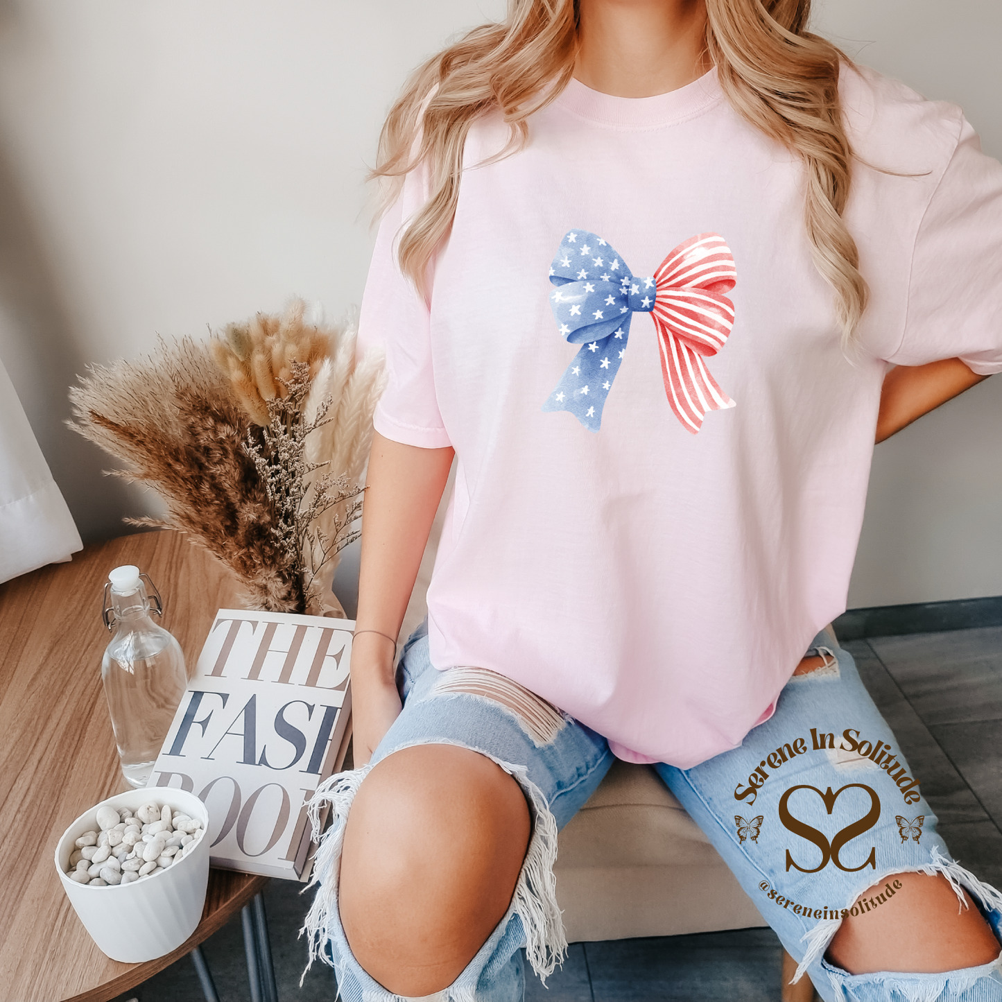 American Flag Bow T-shirt