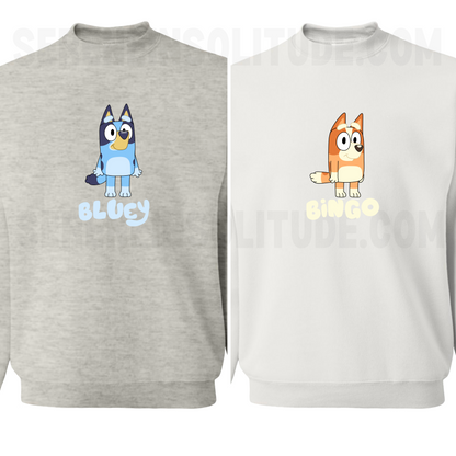 Bluey and Bingo Matching Sweatshirts