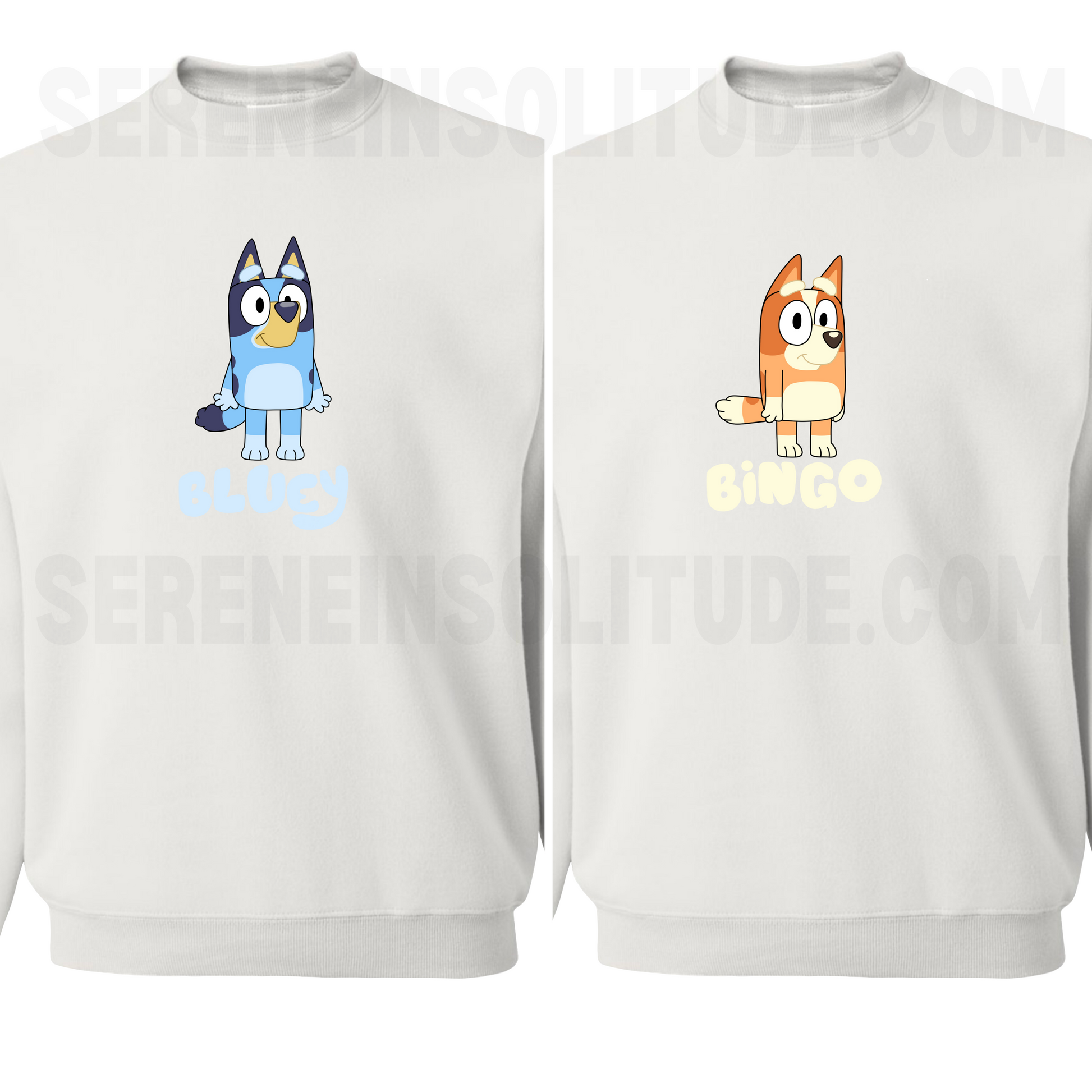 Bluey and Bingo Matching Sweatshirts – Serene in Solitude LLC